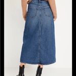 Old Navy  high rise secret smooth pockets midi Jean skirt in size 0 Photo 3