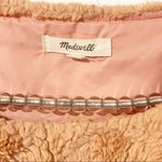 Madewell Size XXS Superfurry Pink Sherpa Fluffy Cropped Sweatshirt Top Photo 3