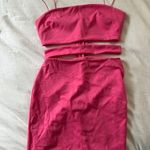 Hot pink strappy mini dress Photo 0