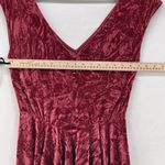 Silence + Noise Y2K Asymmetrical Velvet Dress Wine Red Large Photo 8
