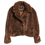 Free People  Mena Cropped Faux Fur Jacket Teddy Size M Photo 0