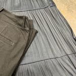 Anthropologie  Somerset Satin Short Sleeve Long Maxi Dress Black XS Photo 9