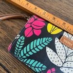 Fossil  Eliza Dark Floral Botanical Design Zip Around Clutch Wallet Photo 9