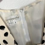 Vintage Sansappelle Silk Ivory and Black PolkaDot Ruffle Dress sz 8 Photo 3