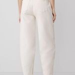 Ann Taylor The Barrel High Rise Denim Jeans Cotton Stretch in Ivory Size 8 Photo 1