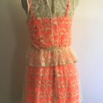 Lace Ruffle Layered Pink Cute Dress Size M Photo 3