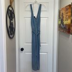 Anthropologie Paige Celia Braided Detail Denim Crop Jumpsuit in Santa Monica NWT Photo 1