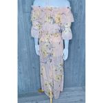 H&M  flora 2 piece off the shoulder crop too and pants sheer beach coverup outfit Photo 8