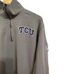 47 Brand TCU Horned Frog Quarter‎ Zip Pullover Shirt High Neck Sweater Size L Gray Size L Photo 1