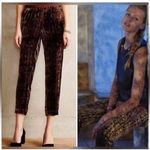 Anthropologie ❤️‍🔥Women’s  Elevenses Velvet Boho Tribal Print Pants Size 6 Photo 7