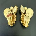 Vintage Juliana? Emerald Green Striped Rhinestones Goldtone Clip On Earrings 16g Photo 6