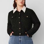 Cider New TWEED TYPE GLITTER ROUND NECKLINE BUTTON UP CARDIGAN CURVE & PLUS Size 2X Photo 1