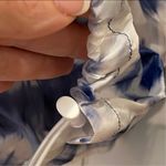 American Eagle AEO Tie Dye Windbreaker Track Jacket Blue White XL Oversized Photo 4