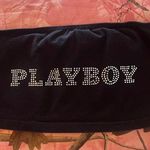 Playboy rhinestone y2k bling black strapless bandeau tube top Photo 5