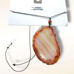 Urban Outfitters  UO Sasha Genuine Stone Cord Necklace NWT Agate Bohemian Beach Photo 5