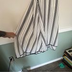 Storia  sleeveless side tie high low maxi dress white black stripes size small Photo 5