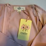 Entro Pink Chic Ruched Cutout Long Sleeve V Neck Pink Mini Dress NWT Trendy Sz M Size M Photo 10