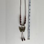 Retro Hollow Copper Butterfly Pendant With Ceramic Beads Necklace Ethnic‎ Style Photo 12