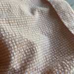 Ralph Lauren  Coral Peach Gingham ButtonShort Sleeve Shirt Pants Set Size‎ M /12 Photo 7