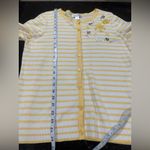 Christopher & Banks  Butter Yellow White Striped Cardigan Bees mature church Photo 5