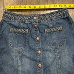 Kendall + Kylie Womens Mini Denim Skirt Size 25 Braided Waist Embellish Jean Photo 5