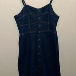 Universal Threads Universal Thread Blue Denim dark wash overall dress size XL Photo 1