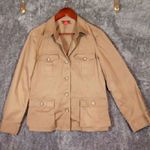 Sundance Tan Utility Jacket with Collared Neckline Womens Medium Belt Photo 0