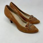 AGL Atillio Giusti Leombruni Heels Pointed Buckle Cognac Leather Brown Size 9.5 Photo 4