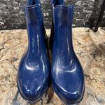 Ralph Lauren Pull on Rain Boot Blue Metallic Muck Boots Womens Sz 6 Photo 1