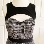 Guess  Mini Dress Black White Cutout High Neck Sleeveless Mini Dress Size 6 Photo 8