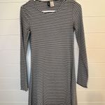 Divided  H&M Black and White Stripe Dress BodyCon Crewneck Size 6 Preppy Minimal Photo 4