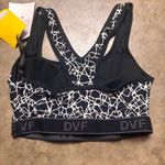 Diane Von Furstenberg NWT  DVF Target Padded Sports Bra Black/White Size XS Photo 2