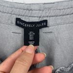 Sincerely Jules Linen Blend Cargo Womens Pants Sz L Gray Utiltiy Wide Leg Comfy Photo 7