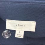 A loves A  L Stylish Asymmetrical Heavy Knit Mini Skirt in Deep Navy Photo 5