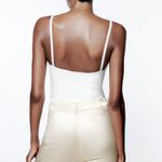 ZARA White rhinestone corset embroidered bodysuit top blouse Photo 4