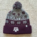 Top Of The World Texas A&M Knit Beanie with pompom – Maroon/Gray Photo 0
