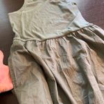 Gap  Laurel Wreath Green Sleeveless‎ Tiered Maxi Dress XL Ribbed Bodice Cotton Photo 14