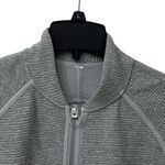 Lululemon On Repeat Bomber Jacket 12 Gray Textured Knit Full Photo 1