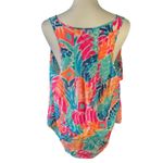 Lilly Pulitzer  Blue Pink Orange White Sleeveless Top XL Photo 2