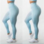 Buffbunny Collection BuffBunny Allure Laser Cut Leggings in Arctic Blue Photo 1