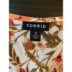 Torrid  Cottagecore Babydoll Crochet Trim Top Women 2X Floral Lace Up Tassel Boho Photo 4