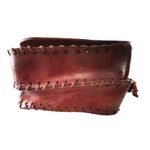True Vintage 60's Hand Tooled Stitched Leather Crossbody Western Boho Saddle Bag Brown Photo 11