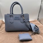 Steve Madden Designer Trendy Fashion Bmickey Satchel Blue 10" x 7.5" x 4" Photo 4