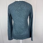 autumn cashmere  Silk Blend Long Bell Sleeve Blue Sweater Contour Seam Size S Photo 4