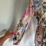 ZARA Pastel Floral Parrot Print Shirt Dress Co-Ord Linen Blazer Outfit Sz Small Photo 6