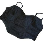 PINK Victorias Secret Bralette Small Lace Black Adjustable Cami Corset Brami Photo 3