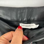 Avec Les Filles  Black Vegan Leather High Rise Wide Leg Crop‎ Pants Photo 6