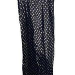 AUW As U Wish Babydoll Smocked Floral Black White Midi Dress Size XL Jumpsuit Photo 0