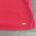 Ellen Tracy women’s bright pink V neck gold tone zipper elbow length sleeves XL Photo 3