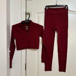 No Boundaries Burgundy  half zip sweatshirt and leggings set Photo 0